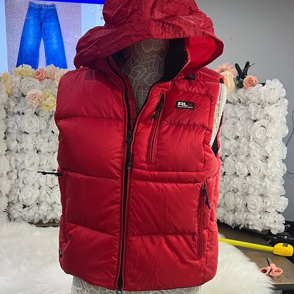 Polo by Ralph Lauren women’s  Red Puffer Vest - Picture 7 of 16